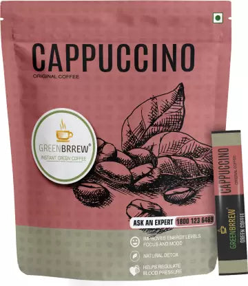 GreenBrrew Green Coffee Beverage Mix, CAPPUCCINO Original Instant Coffee (30 g, Green Coffee Flavoured) GreenBrrew Green Coffee Beverage Mix, CAPPUCCINO Original Instant Coffee (30 g, Green Coffee Flavoured)